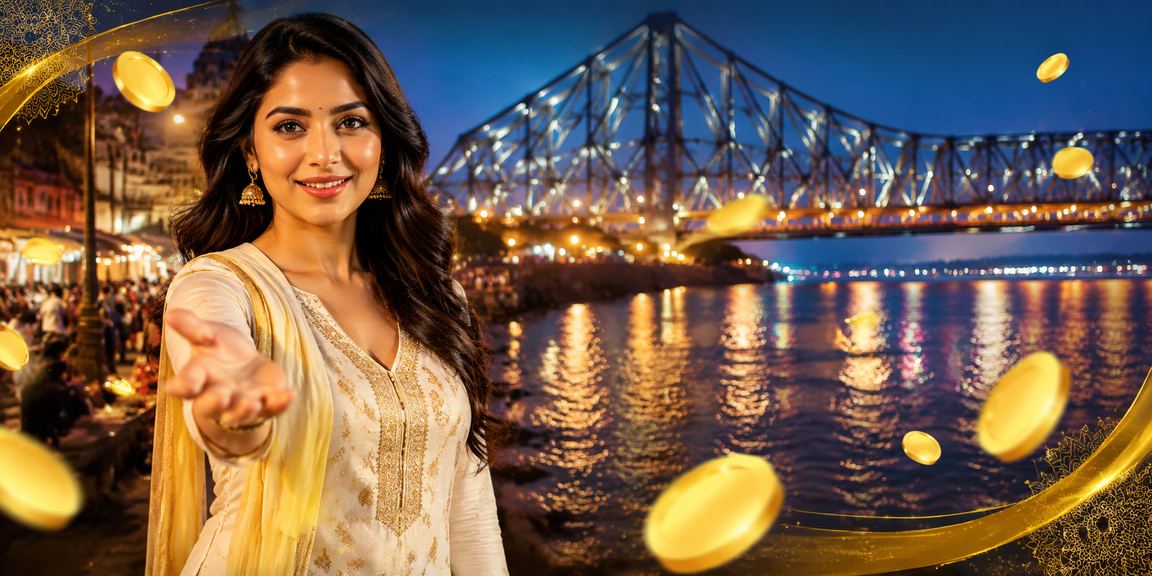 User redeeming a deposit bonus near Howrah Bridge Kolkata
